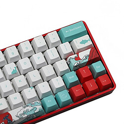 Universal Clavier mécanique à 71 touches Coral Chestnut Core Ukiyo-e Capuchon Colorant Sublimation OEM Archives Clavier GH60 XD64 DZ60 GK61 GK64 |