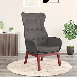 Maison Chic Chaise de relaxation | Fauteuil relax Gris foncé Tissu -GKD80397