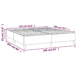 vidaXL Cadre de lit sans matelas gris 160x200 cm similicuir pas cher