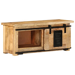 vidaXL Meuble TV 90x35x40 cm Bois massif de manguier