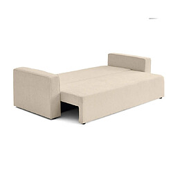 Bestmobilier Topaze - canapé 3 places - convertible avec coffre - en tissu velours relief