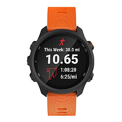 Wewoo Bracelet pour montre connectée de en silicone Smartwatch Garmin Forerunner 245 Orange