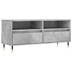 Maison Chic Meuble TV scandinave - Banc TV pour salon gris béton 100x34,5x44,5 cm bois d'ingénierie -MN49662