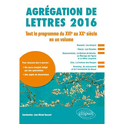 Agrégation de lettres 2016 : tout le programme du XVIe au XXe siècle en un volume - Occasion