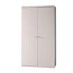 Mes Armoire 2 portes 110x57x204,5 cm laqué blanc - BREVAL