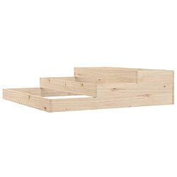 vidaXL Jardinière 107x107x27 cm Bois massif de pin