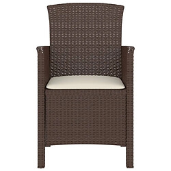 Avis Maison Chic Chaise de jardin avec coussin - Fauteuil d'extérieur Rotin PP Marron -MN11067