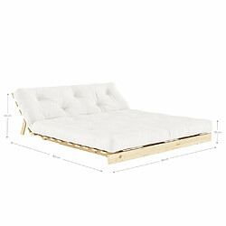 Avis Inside 75 Canapé convertible futon ROOTS pin naturel coloris naturel couchage 160x200 cm