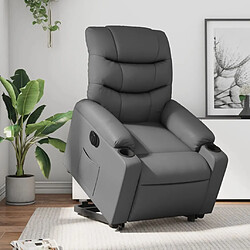 Maison Chic Fauteuil Relax pour salon, Fauteuil inclinable électrique gris similicuir -GKD26997