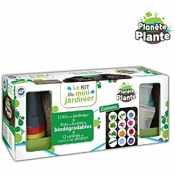 MGM Kit De Jardinage - 12 Pots en Bamboo avec Graines et Substrats