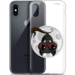 Caseink Coque arrière Apple iPhone Xs / X (5.8 ) Crystal Gel HD [ Nouvelle Collection - Souple - Antichoc - Imprimé en France] Petit Vampire