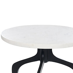 Acheter Beliani Table d'appoint en marbre blanc et noir TIHOI