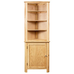 vidaXL Armoire d'angle 59x36x180 cm Bois de chêne massif