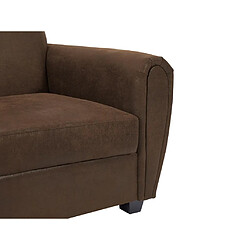 Acheter Vente-Unique Fauteuil en microfibre aspect cuir vieilli club VICTORY III