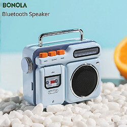 Universal Retro Radio Shape HiFi Wireless Bluetooth haut-haut-parleur portable Bluetooth haut-haut-parleurs (bleu)