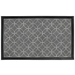 Paris Prix Tapis d'Entrée Rectangle Emilio 45x75cm Gris