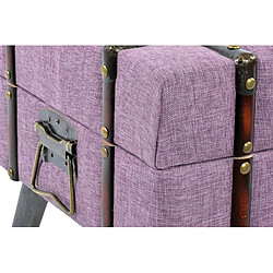 Pegane Banquette Coffre en métal et MDF coloris fuchsia - Longueur 102 x Profondeur 42 x Hauteur 40,5 cm