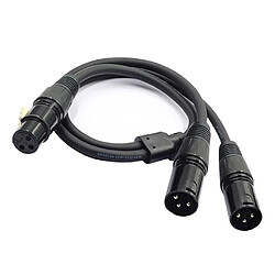 Adaptateur Câble XLR Femelle à 2 Câbles de Séparateur en Y Mâle pas cher