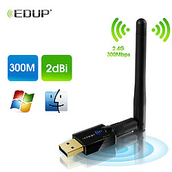 EDUP WiFi USB 300Mbps Adaptateur 802.11n récepteur wifi Adaptateur sans fil Dongle USB Ethernet Adapter pour Windows Mac OS