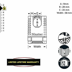 Serrure à combinaison Master Lock M1177EURD Laiton