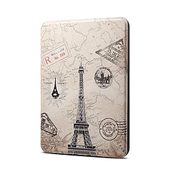 Wewoo Housse Coque Étui de protection en cuir PU et TPU avec motif Tour Eiffel pour Amazon Kindle Paperwhite 4 (2018), fonction veille réveil