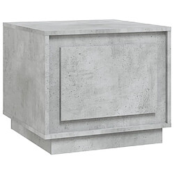 vidaXL Table basse gris béton 51x50x44 cm bois d'ingénierie