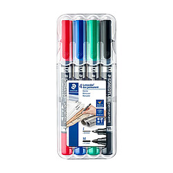 Lumocolor duo Staedtler - Pochette de 4 couleurs assorties