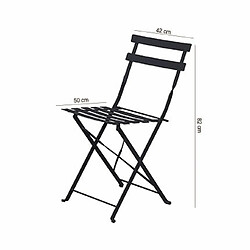 Acheter Mes Lot de 2 chaises de jardin pliantes en métal gris - BACA