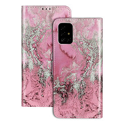 Etui en PU impression de motif magnétique rose/gris pour votre Samsung Galaxy A51