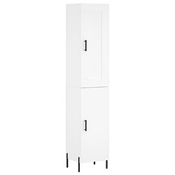 vidaXL Buffet haut Blanc 34,5x34x180 cm Bois d'ingénierie