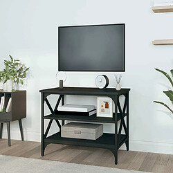 Avis Maison Chic Meuble TV scandinave - Banc TV pour salon Noir 60x40x50 cm Bois d'ingénierie -MN38325