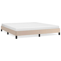 Maison Chic Lit adulte - Lit simple Cadre de lit,Structure du lit Contemporain Cappuccino 180x200 cm Similicuir -MN78644