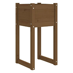 Maison Chic Jardinière,Bac à fleurs - pot de fleur Marron miel 40x40x81 cm Bois massif de pin -GKD50130