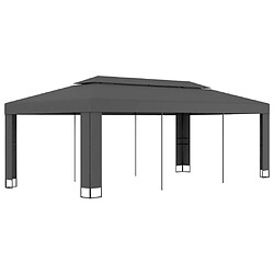 vidaXL Tonnelle avec toit double 3x6 m Anthracite