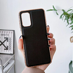 Coque en TPU + cuir véritable électroplaqué, anti-chute pour votre Xiaomi Redmi Note 11 4G (Qualcomm)/Note 11S 4G - noir