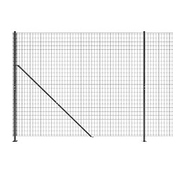 Avis vidaXL Clôture en treillis métallique avec bride anthracite 2x25 m