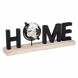 Mot Déco à Poser Home Globe 36cm Noir