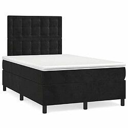 Maison Chic Lit Adulte - Lit simple Lit à sommier tapissier avec matelas moelleux - Meuble de Chambre - Noir 120x200 cm Velours -MN31920