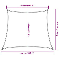 vidaXL Voile d'ombrage 160 g/m² Blanc 4/5x4 m PEHD pas cher