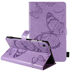 Etui en PU motif papillon avec support violet pour votre Samsung Galaxy Tab A7 Lite 8.7 pouces/T225/T220