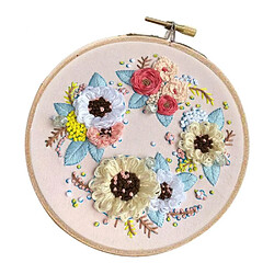 Acheter Kit de départ pour broderie avec motif floral bricolage au point de croix