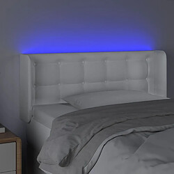 Acheter Maison Chic Tête de lit scandinave à LED,meuble de chambre Blanc 103x16x78/88 cm Similicuir -MN21163