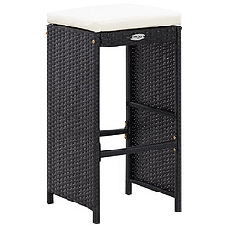 Acheter vidaXL Ensemble de bar d'extérieur 9 pcs Résine tressée Noir