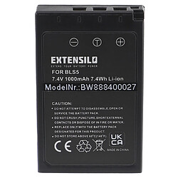 Vhbw EXTENSILO 3x Batteries remplacement pour Olympus BLS-50 pour appareil photo, reflex numérique (1000mAh, 7,4V, Li-ion) avec puce d'information