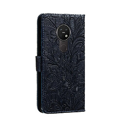 Avis Wewoo Housse Coque Pour Nokia 7.2 Étui en cuir à rabat horizontal dentelle de fleur avec support et fentes cartes et portefeuille et cadre photo noir