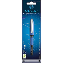 Schneider Stylos roller One hybride C 05, cône Pointe 0,5 mm, noir, pour carte blister