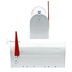 Helloshop26 Boite aux lettres style américain design boite postale sur pied us mailbox blanc 16_0000086