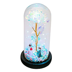 Galaxy Rose Flowers Forever Rose Lumière LED Colorée Dans Un Style De Dôme En Verre1