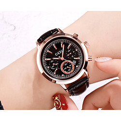 W39 Calendrier noir Ceinture étanche Watch Watch Watch Brillant Quartz Quartz Watch Girls Bracelet Décoratif Bijoux