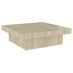 vidaXL Table basse chêne sonoma 90x90x28 cm bois d'ingénierie